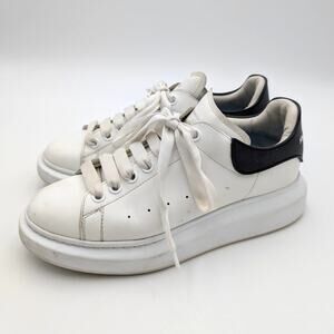 Alexander McQueen Oversized Sneaker Shoes Women's White/Black Size US10 EU40
